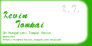 kevin tompai business card